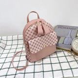Girls Plaid Mini Backpack Crossbody Bag