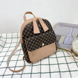 Girls Plaid Mini Backpack Crossbody Bag