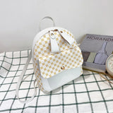 Girls Plaid Mini Backpack Crossbody Bag