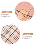 Plaid Mini Backpack Crossbody Bag for Girls