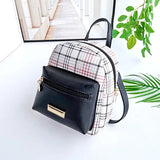 Plaid Mini Backpack Crossbody Bag for Teens - Stylish and Compact