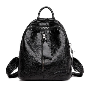 Mini Backpack Female PU Leather Shoulder Bags Mochila Feminina Daypack