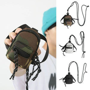 Mini Backpack Key Organizer Nylon Pendant Package Bag Male Casual Handbag