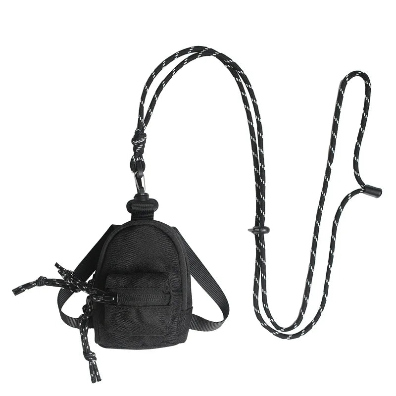 Mini Backpack Key Organizer Nylon Pendant Package Bag Male Casual Handbag
