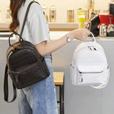 Crocodile Pattern Mini Backpack for Women Girls