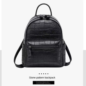 Crocodile Pattern Mini Backpack for Women Girls