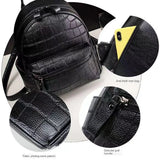 Crocodile Pattern Mini Backpack for Women Girls
