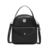 Mini Backpack PU Leather Women's Travel Bag Female Shoulder Crossbody B