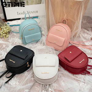 Mini Backpack PU Leather Shoulder Bag For Girls School