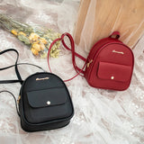 Mini Backpack PU Leather Shoulder Bag For Girls School