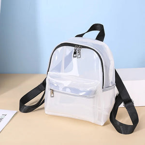 Mini Backpack PVC Waterproof Transparent School Bag Backpacks for Women