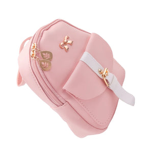 Mini Leather Bow Backpack Small Diagonal Bag Ladies
