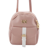Mini Backpack Small Diagonal Bag Leather Bow Backpack Ladies Wallet