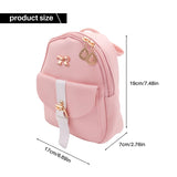 Mini Leather Bow Backpack Small Diagonal Bag Ladies