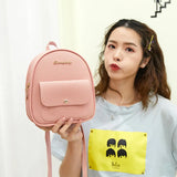 Mini PU Leather School Backpack for Teenage Girls Kids - Multi-Function