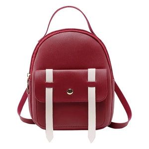 Mini PU Leather Backpack Shoulder Bag For Teen Girls