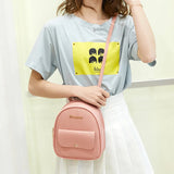 Mini PU Leather School Backpack for Teenage Girls Kids - Multi-Function