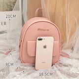 Mini PU Leather Backpack for Teenage Girls Kids