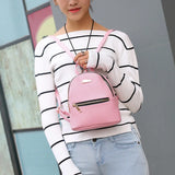 Mini Backpack PU Leather Shoulder Bag for Teenage Girls