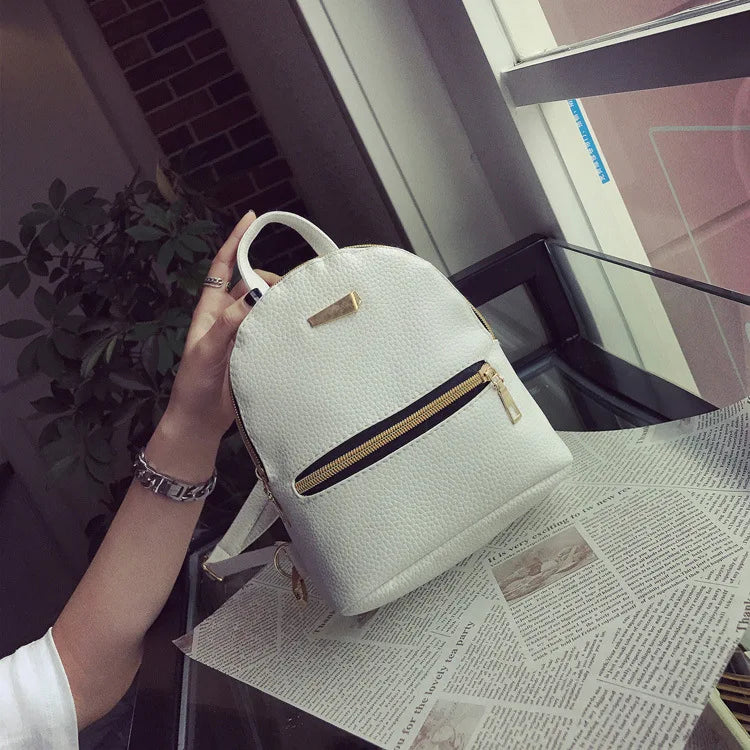 Mini Backpack Women PU Leather Shoulder Bag for Teenage Girls