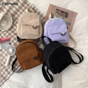 Mini Backpack Women Retro School Travel Portable Large Capacity