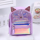 Mini Backpack Women Sequin Leather Shoulder Bags Kids Backpack