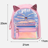 Mini Backpack Women Sequin Leather Shoulder Bags Kids Backpack