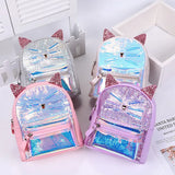 Mini Backpack Women Sequin Leather Shoulder Bags Kids Backpack
