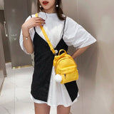 Solid Nylon Water Proof Mini Backpack Crossbody Bag