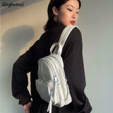 Mini Backpacks Women Shoulder High Street PU Leather Ins Purse