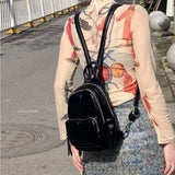 Mini Backpacks Women Shoulder High Street PU Leather Ins Purse