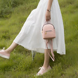 Mini Backpack Women PU Leather Waterproof Zipper