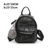 Small PU Leather Backpack for Women Mini Female Back Pack