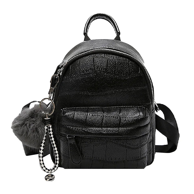 Women PU Leather Mini Backpack Small Female Back Pack