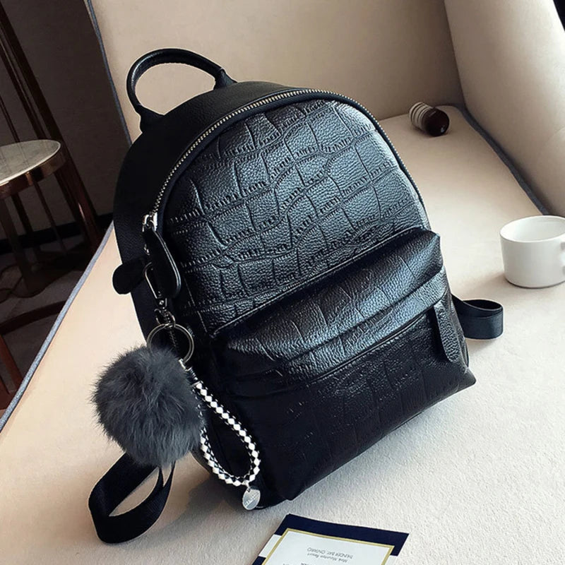 Mini Backpacks Women PU Leather Small Backpack Female Back Pack