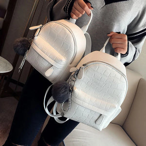 Women's Small PU Leather Mini Backpack