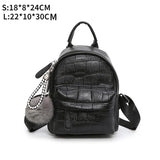 Mini PU Leather Backpack Women Small Female