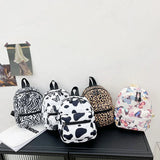 Women's Animal Print Mini Backpack School Bag Teen Girls Knapsack
