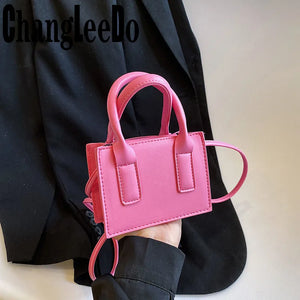 Mini Bag Crossbody Bag Pu Leather Small Desing Bag Messenger Packs Solid Women