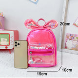 Princess Kid Backpack Transparent Sequin Mini Bag Girl Backpacks