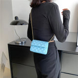 Diamond Lattice Shoulder Bag Waist Chain Bag Mini Bag Transfer Bead