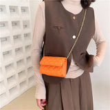 Diamond Lattice Shoulder Bag Waist Chain Bag Mini Bag Transfer Bead