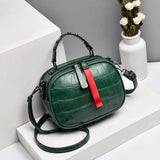 Mini Bag Women Retro Small Round Bag One Shoulder Cross Body Soft Leather Bag