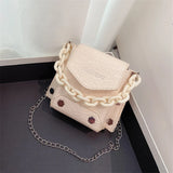 Mini Crossbody Bag with Chain Rivet Purse
