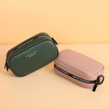 Green Leather Mini Bag with Wide Strap for Women