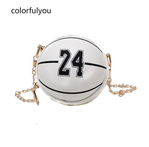 Mini Basketball Shape Crossbody Bag for Women PU Leather Shoulder Bag