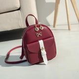 Mini Bowknot Backpack PU Multi-function Small Shoulder Bag