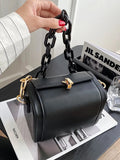 Mini Box PU Leather Crossbody Bags with Chains Handbag for Woman