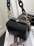 Mini Box PU Leather Crossbody Bags with Chains Handbag for Woman