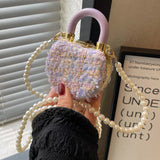 Vintage Mini Tote Bag Crossbody Shoulder Handbag